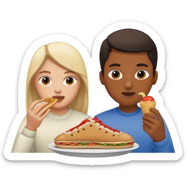 i want two person nicke eatche athore sticker