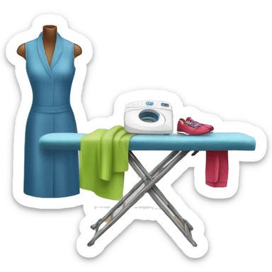ironman ironing clothes sticker