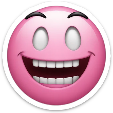 emoji smile but the smile is huge and creepy sticker