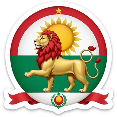 Irans pahlavi periods flag sticker