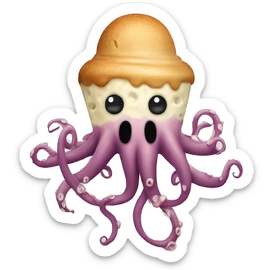icecream octopus sticker