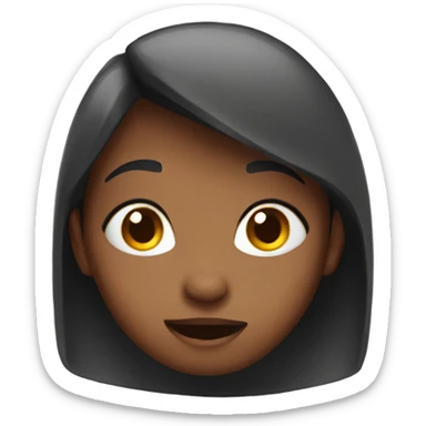 animie girl saying boo sticker