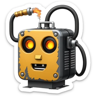 burnt-out electricaltransformer sticker