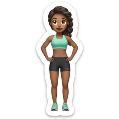 fitness girl sticker