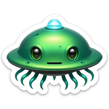 UFO inducting monster sticker