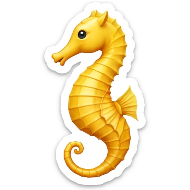seahorse yellow sticker