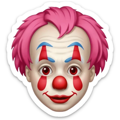 Sad clown emoji sticker