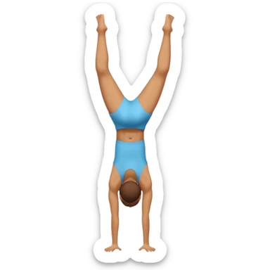 a person doing a handstand sticker