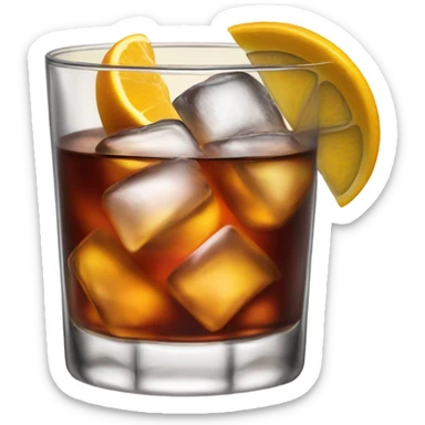 Old fashioned cocktail sticker