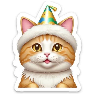 Cat at a party with champagne  sticker