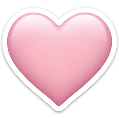 light pink heart  sticker