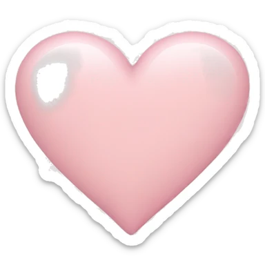 Pale pink heart sticker