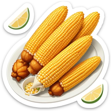 Wing stop corn and wings sticker