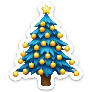 blue christmas tree  sticker