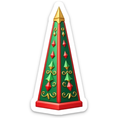 Christmas obelisk sticker