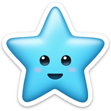 baby blue star emoji sticker