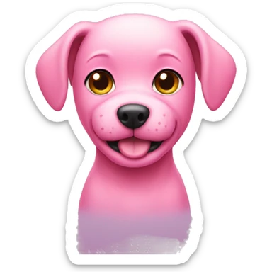 pink dog cute  sticker