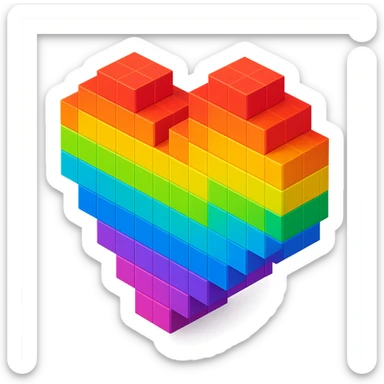 Heart rainbow  sticker
