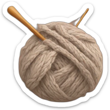knitting sticker