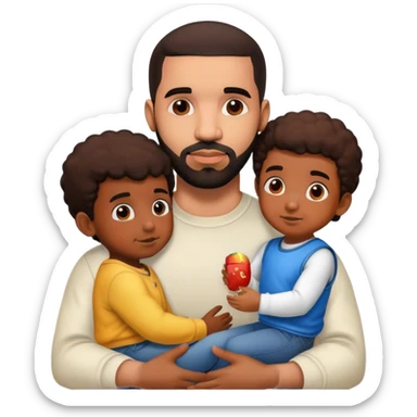 drake with a child sticker