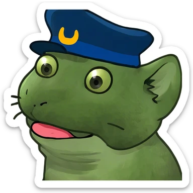 Pink cat with tongue sticking out  sticker