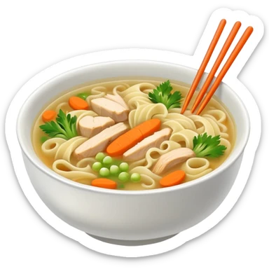 chicken noodles street food style  sticker