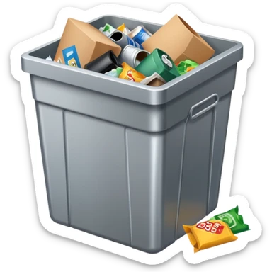 office trash box sticker