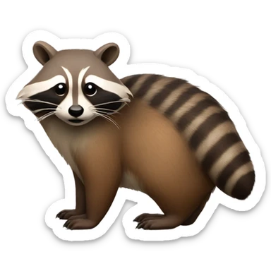 Animal with head of beaver and body of raccoon  sticker