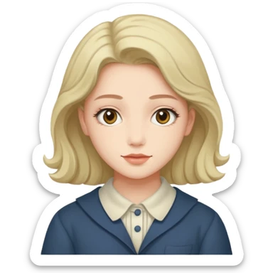 Dull-colored dusky academia romantic vintage aesthetic  sticker