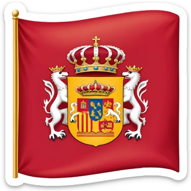Bandera Aspa de borgoña del imperio español  sticker
