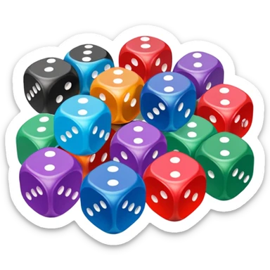 board game dice for group play with others sticker