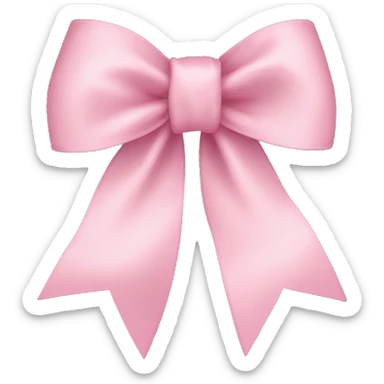light pink ribbon bow sticker