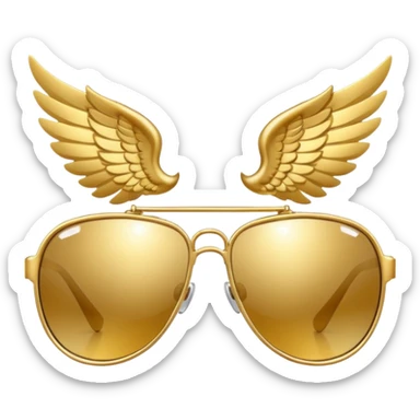 fancy sunglasses with wings sticker