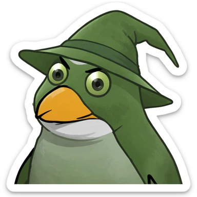 A wizard penguin  sticker