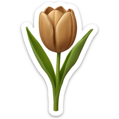 Light brown tulips sticker