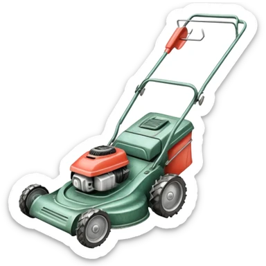 pencil drawing of a lawn mower sticker