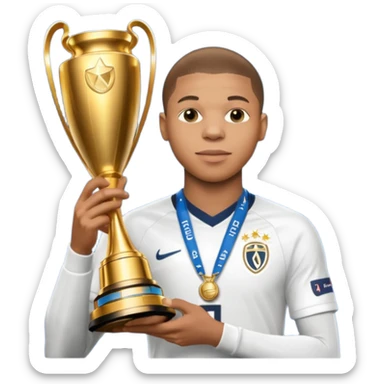 Mbappe with champions league  sticker