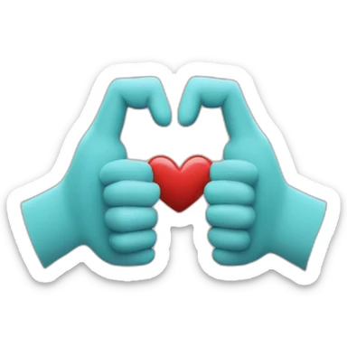 Deux mains formant un coeur sticker