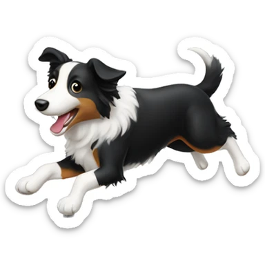 Anvil with border collie jumping over sticker