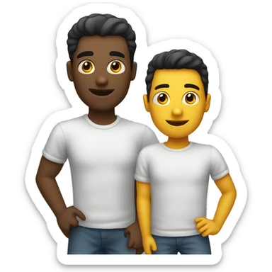 Unos amigos posando para una foto sticker