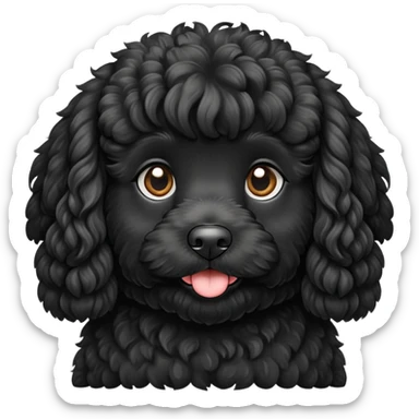black cockapoo  sticker
