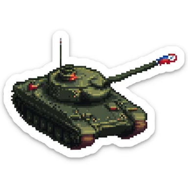 Russian tank sticker