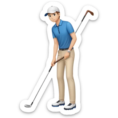 full body long golf club sticker