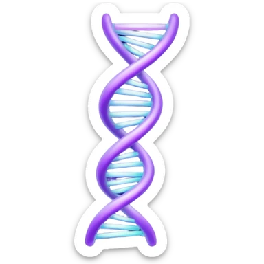Purple DNA double helix sticker