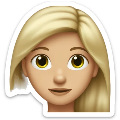 A girl with green eyes and dirty blond hair  sticker