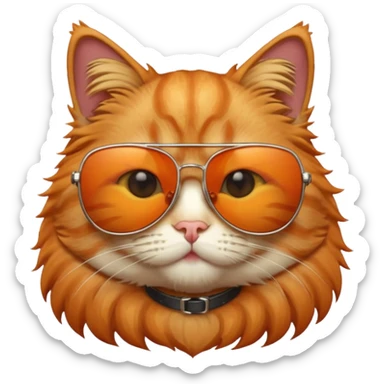 Cat with sunglasses sticker