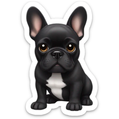 black french bulldog sticker