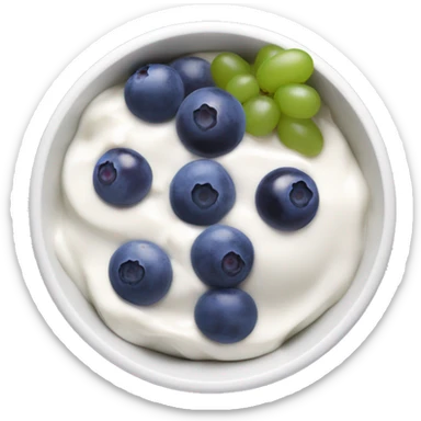 yoghurt bowl with grapes and blueberries sticker