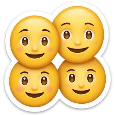 Cartoon emoji with exactly two X characters and one 1 character arranged as X1X sticker