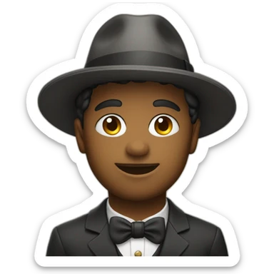 young gentleman with hat and monacle sticker